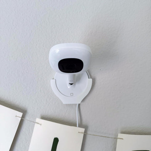 Wall Mount for Nanit Pro Flex Stand, Portable Electronic Device Mount, Easy Insert and Removal, Low Profile, Made in USA, White - NFS-W-W...